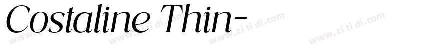 Costaline Thin字体转换